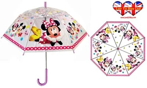 Disney's Minnie Mouse Transparent Umbrella,Official Licensed - Picture 1 of 6