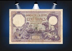 ALGERIA 100 Francs 1936 P.81b - Picture 1 of 2
