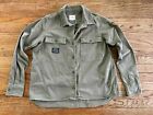Element Skateboarding Relaxed Army Green Military Shirt Jacket Button Front L