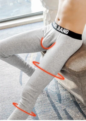 Men's Thermal Pants Fleece Slim Leggings Soft Warm Trousers Youth Long Underwear - Image 1 of 4