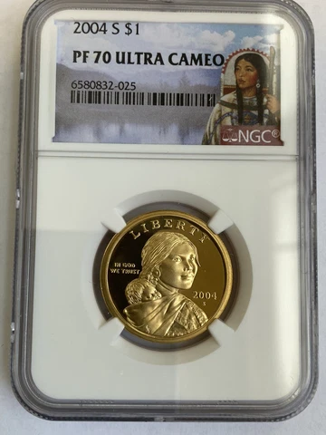 2004-S PF70 UCam Sacagawea Dollar NGC Special Label Cover
