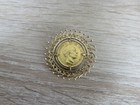 Goldbrosche 750er+900er Münzbrosche Gold
