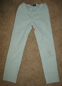 Girls' 8 Gap Kids Skinny Fit Corduroy Pants Mint Green Leaf Pattern Adjustable - Picture 1 of 4