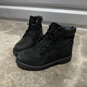 Timberland 6" Inch Premium Black Nubuck  Waterproof Boots 12907 Size 4 Toddler - Picture 1 of 6
