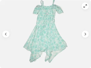 BCBG Girls floral ruffle flare dress (TURQUOISE XS(5-6) NWT - Picture 1 of 2