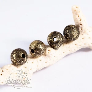 10x Metallperlen Perlen Antik-Bronze rund 8mm GlitzerInsel 00079 - Bild 1 von 2