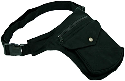 Gürteltasche Sidebag Hipbag Schwarz Bauchtasche Baumwolle NEU Top Qualität