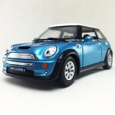 New 5" Kinsmart Mini Cooper S Diecast Model Toy Car 1:28 Blue - Image 1 of 3