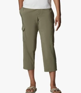 Columbia Größe 12 Caprihose Damen Silver Ride Utility olivgrün UPF 50 neu mit Etikett - Bild 1 von 10