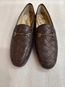 Sam Edelman Lorraine geflochtene Damen-Halbschuhe US-Größe 9,5 braunes Leder neu - Bild 1 von 11