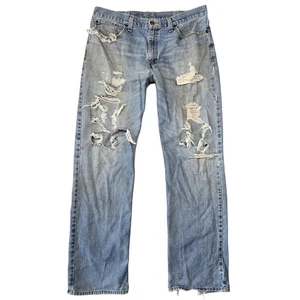 Roebuck Y2k Jeans Mens 36x34 Distressed Grunge Punk 2000s Preppy Streetstyle - Picture 1 of 8