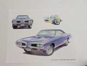 1970 Dodge Super Bee 383 Magnum 11x14 Poster Druck - Bild 1 von 3