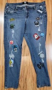 Star Wars Her Universe Damen Jeans Übergröße 20 R Distressed Patchwork Denim - Bild 1 von 15
