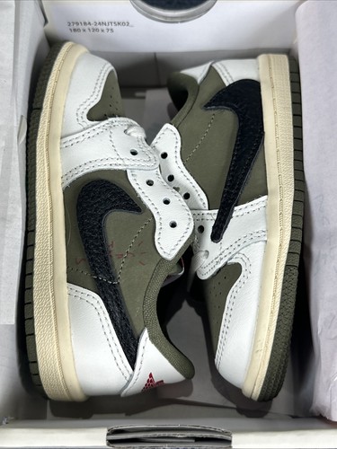 Air Jordan 1 Low OG SP Travis Scott Medium Olive DO5441 200 TD taglia 7C SPEDIZIONE VELOCE