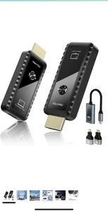 Wireless HDMI Transmitter and Receiver with Adapter 4K, Wireless HDMI Extende... - Afbeelding 1 van 8