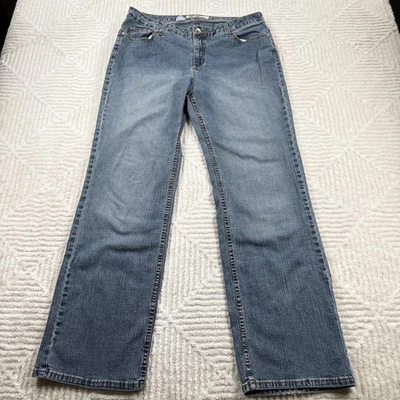 复古褪色荣耀牛仔裤女式 16W 高弹力直筒中腰复古 Y2K — 第 1/4 张图片