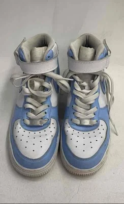 Nike Air Force 1 Mid '07 LE White University Blue Sneaker Youth Size 6Y - Image 1 of 4