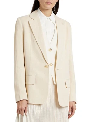 A.L.C. Womens Arlo II Linen-Blend Jacket 6 Beige - NWT $695 - Image 1 of 4