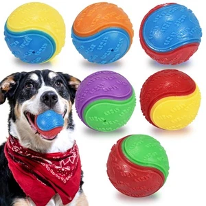 6Pcs Squeaky Dog Balls, Dog Toys Balls for Training, Tough Ball Toys for Dogs... - Imagen 1 de 7