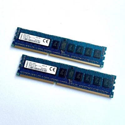 16GB Kit: 2X8GB = 16GB KINGSTON 8GB DDR3-1600 ECC Server Memory PC3-12800R 1Rx4 - Image 1 of 3