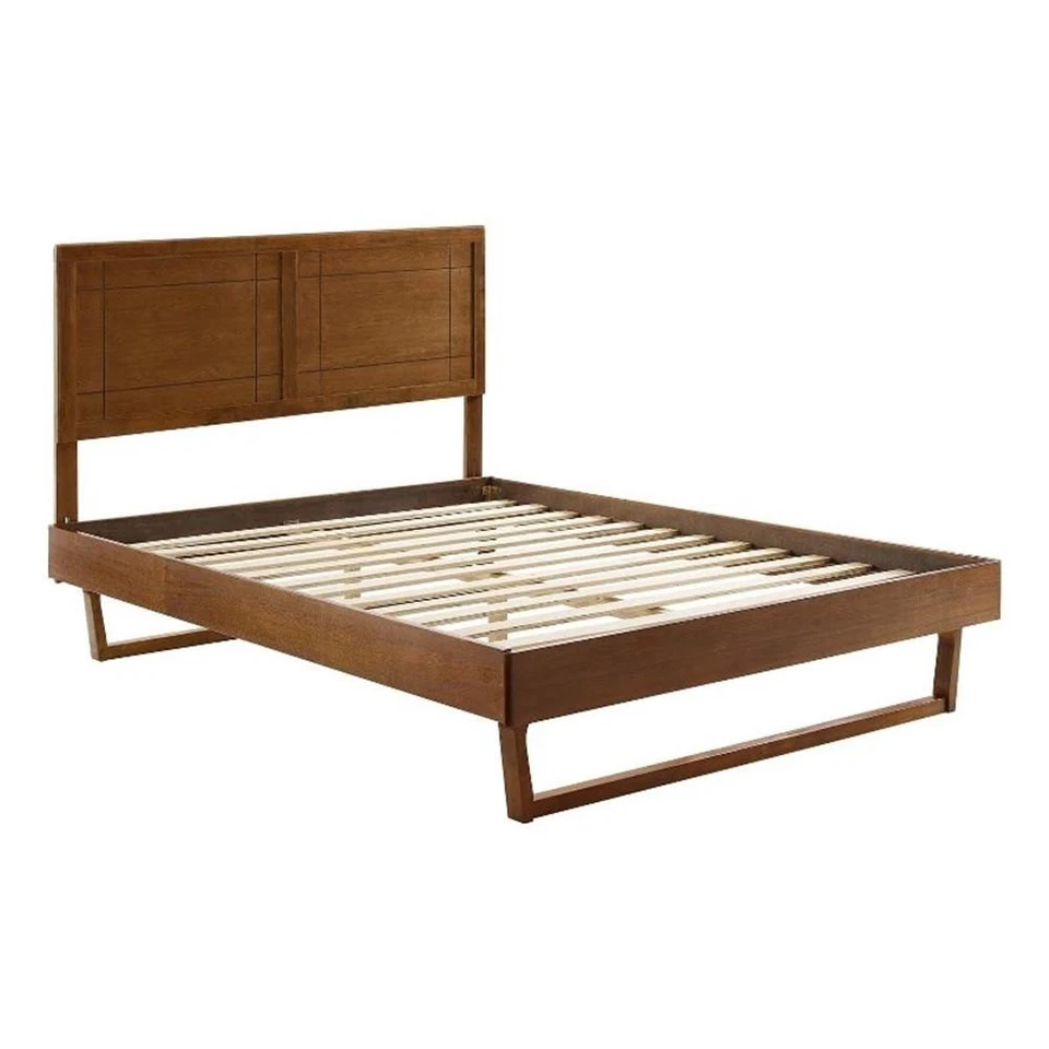 Modway Marlee Full Wood Platform Bed/Angular Frame Walnut -MOD-6625-WAL