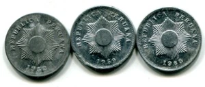 Peru 1952, 1959 & 1963 1 Centavo KM#227 Unc - Picture 1 of 3