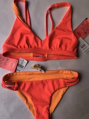 Rip Curl My Bikini Neón Naranja Conjunto Reversible - S Top XS Parte Inferior Nuevo con Etiquetas Reg $100 Foto 1 de 4