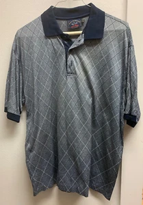 Polo Paul & Shark Patrón Línea Diamante Azul Algodón Talla Mediana/Grande - Imagen 1 de 6