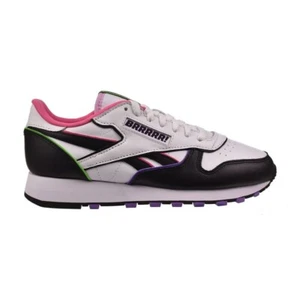 Reebok x Anuel AA Classic Leather Men's Shoes Black/White/Pink 100210141 - Picture 1 of 6