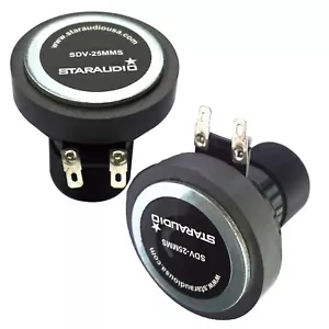 Pair 25mm Compression Screw-on Horn Tweeter 8Ohm Titanium Driver for DJs Speaker - Picture 1 of 22
