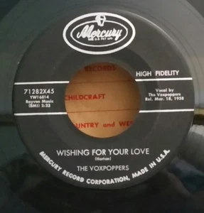 Voxpoppers WISHING FOR YOUR LOVE / THE LAST DRAG (45) #71282 PLAYS VG++ NO NOISE - Picture 1 of 4