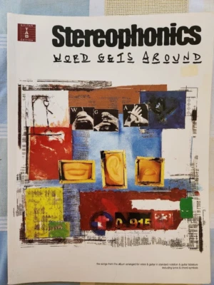 STEREOPHONICS - WORD GETS AROUND - GUITAR TAB + VOCAL LYRICS - GC - FREEPOST - Image 1 of 3