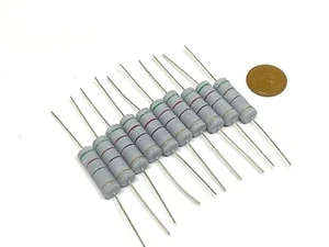 10 Pack 1.2ohm 1r2 Metal Oxide Film Resistor 5W 5 Watt ±5% Tolerance 10x G12 - Picture 1 of 2
