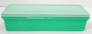Guardián de verduras Tupperware vintage de apio verde jadeíta #892 con tapa transparente - Imagen 1 de 9