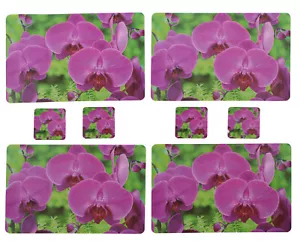 Printed Colorful Table Placemats 17 x 11 Inch Set of 4 With 4 matching Coasters - Picture 1 of 25