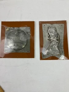 Pair Of Vintage Baseball Themed Chocolate Molds USA - Picture 1 of 6
