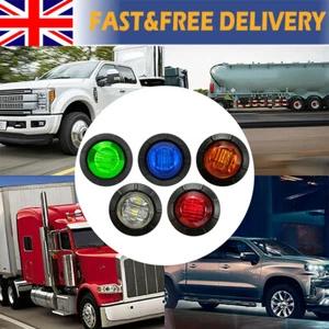 4/10Pcs 12V 3/4" Mini LED Small Round Side Marker Light Truck RV Car Bullet Lamp - Picture 1 of 21