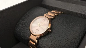 Citizen Eco-Drive Classic Stainless Steel Ladies Rose Gold Watch EM0923-53X - Picture 1 of 8