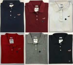 HOLLISTER HCO DAMEN 3 KNÖPFE STRETCH POLOSHIRT LOGO XS S M L XL NEU MIT ETIKETT - Bild 1 von 18
