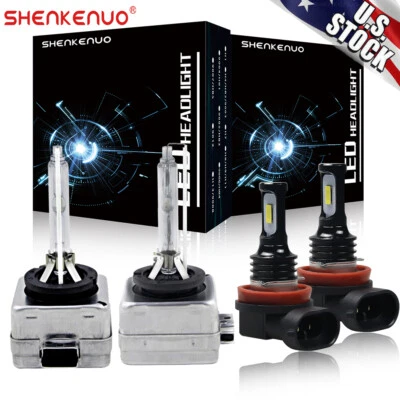 For Jeep Grand Cherokee 2014-2017 Xenon HID Headlight + LED Fog Light Bulbs Kits - Image 1 of 4