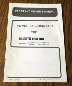 Kubota Servolenkung B7200D (HSTD) B8200 (&HST) Traktor Teil Betriebsanleitung - Bild 1 von 6