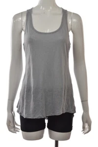 Camiseta sin mangas Kenar para mujer talla M gris lisa de lino informal - Imagen 1 de 5