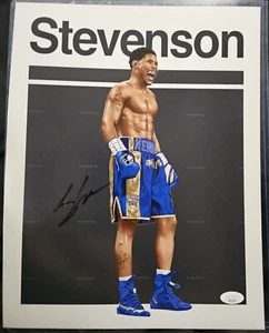 Foto autografiada firmada por Shakur Stevenson de boxeo 11x14 JSA - Imagen 1 de 1