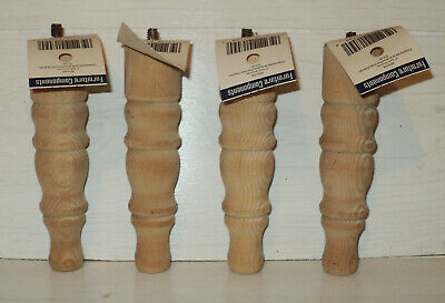 4 Antique Vintage Emco WEA-206 Early American Turned Table Chair Legs • 45£