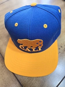 Cali Golden Bear Cap Hat Blue Snapback By Ameican Needle Demo Hat OSFM NWOT - Picture 1 of 9