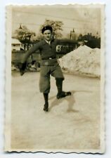 OLD PHOTO - Victor Perantoni at ICE SKATING PARK IN LWOW Former East Poland 1932
