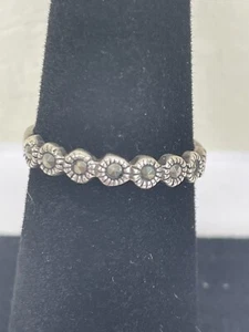 Vintage Sterling Silber Ring 925 Größe 6,5 biegsam, Unisex Handarbeit - Bild 1 von 7