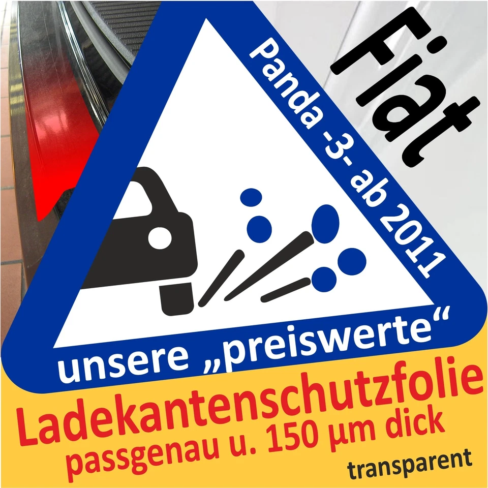 Fiat Panda 3/III Paint Protection Film Loading Area Protector Film Car Film - Image 1 of 1