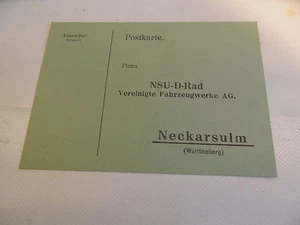 old postcard Nsu Quick  - Picture 1 of 2