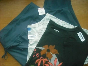 Womens NWT PLUS SZ Jogger Capri Cargo Pants & Shirts 3pc SET Lightweight Sz:4X - Picture 1 of 5
